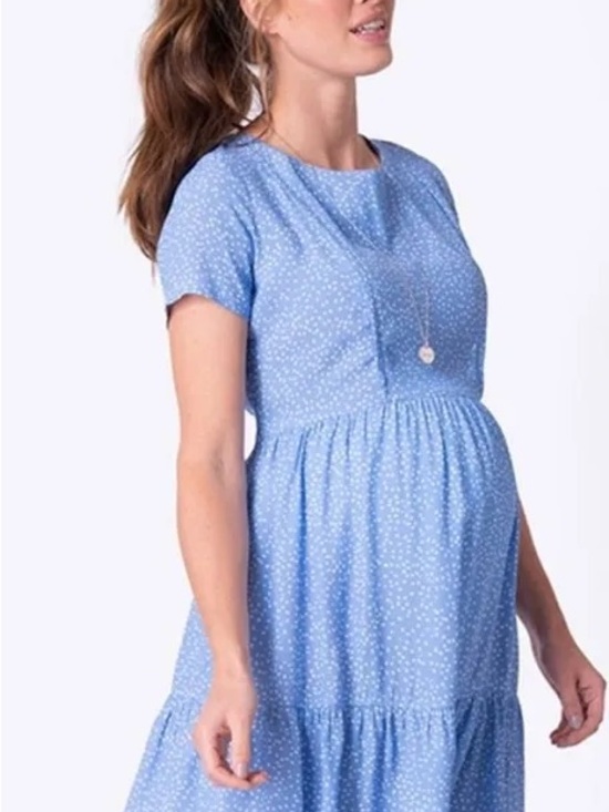 Seraphine Dresses & Skirts - Seraphine Blue Dress with White Speckle Print Size 8